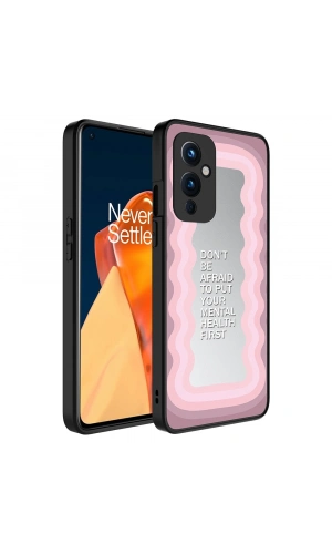 One Plus 9 Kılıf Aynalı Desenli Kamera Korumalı Parlak Zore Mirror Kapak