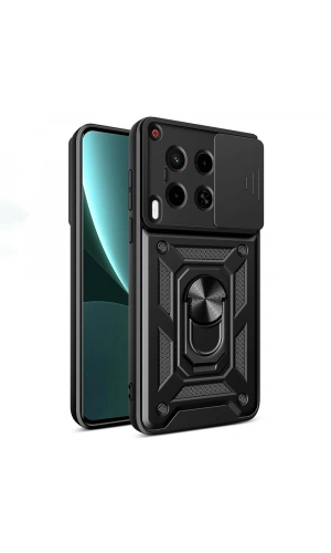 Tecno Camon 30 Kılıf Magnetik Standlı Kamera Korumalı Zore Sürgülü Vega Kapak
