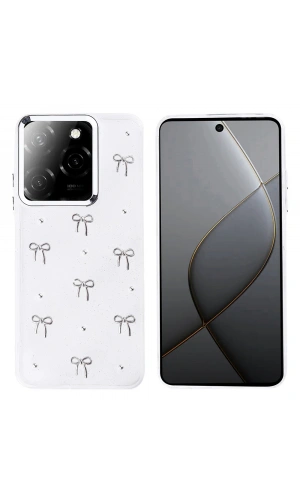 Tecno Spark 20 Pro 5G Kılıf Airbag Tasarımlı Simli Şeffaf Zore Kutup Kapak