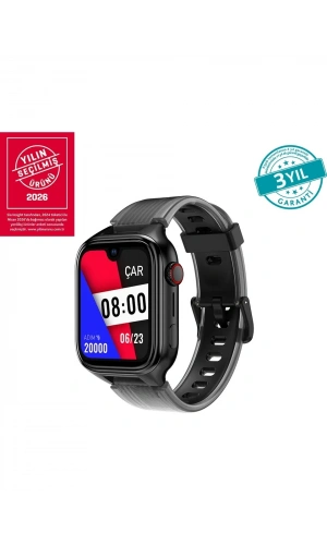 Ttec Kidi Pro AMOLED Ekranlı GPS 4G Sim Kartlı Akıllı Çocuk Saati Panter Siyahı 2KSW03