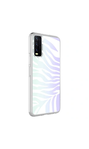 Vivo Y20 Kılıf Zore M-Blue Desenli Kapak