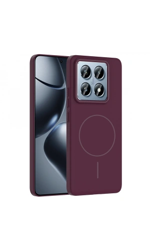 Xiaomi 14T Pro Kılıf M-safe Şarj Özellikli Zore Ruby Sert Kapak