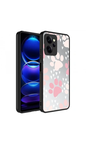Xiaomi Poco X5 Pro Kılıf Aynalı Desenli Kamera Korumalı Parlak Zore Mirror Kapak