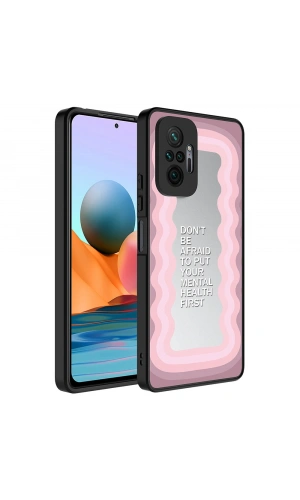 Xiaomi Redmi Note 10 Pro Kılıf Aynalı Desenli Kamera Korumalı Parlak Zore Mirror Kapak