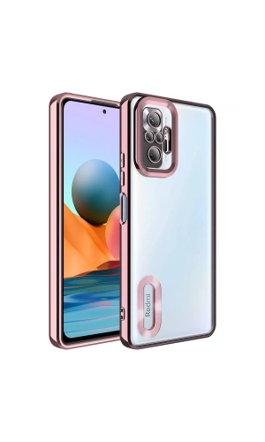 Xiaomi Redmi Note 10 Pro Kılıf Kamera Korumalı Logo Gösteren Zore Omega Kapak