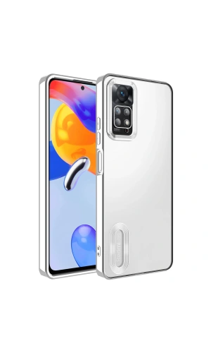 Xiaomi Redmi Note 11 Pro 5G Kılıf Kamera Korumalı Logo Gösteren Zore Omega Kapak