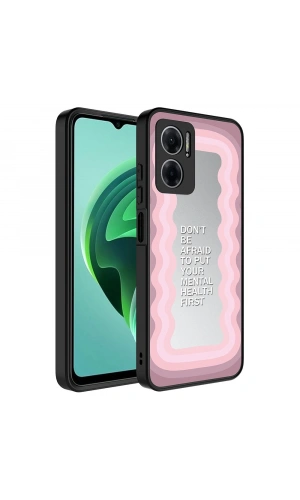 Xiaomi Redmi Note 11E Kılıf Aynalı Desenli Kamera Korumalı Parlak Zore Mirror Kapak