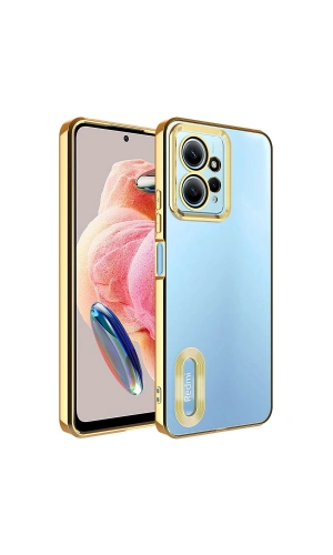 Xiaomi Redmi Note 12 4G Kılıf Kamera Korumalı Logo Gösteren Zore Omega Kapak