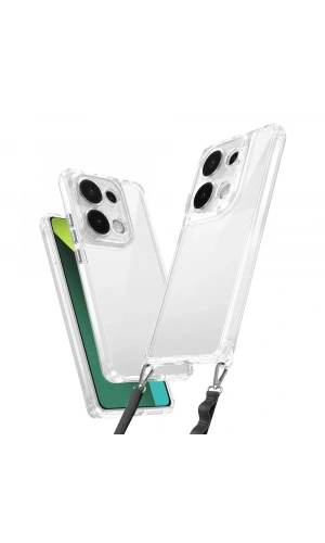 Xiaomi Redmi Note 13 Pro 4G Kılıf Airbagli Takılabilir Askı Aparatlı Zore Snap Silikon Kapak