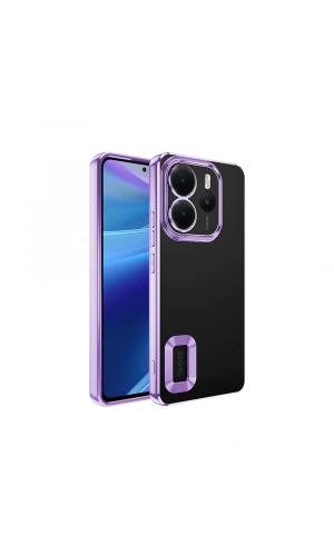 Xiaomi Redmi Note 14 4G Kılıf Kamera Korumalı Logo Gösteren Zore Omega Kapak