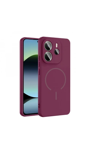 Xiaomi Redmi Note 14 4G Kılıf M-safe Şarj Özellikli Zore Meta Kapak