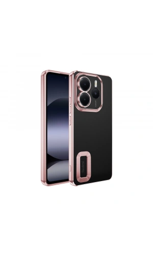 Xiaomi Redmi Note 14 5G Kılıf Kamera Korumalı Logo Gösteren Zore Omega Kapak