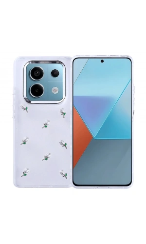 Xiaomi Redmi Note 14 Pro 4G Kılıf Airbag Tasarımlı Simli Şeffaf Zore Kutup Kapak