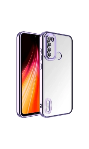 Xiaomi Redmi Note 8 Kılıf Kamera Korumalı Logo Gösteren Zore Omega Kapak