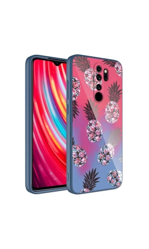 Xiaomi Redmi Note 8 Pro Kılıf Kamera Korumalı Desenli Sert Silikon Zore Epoksi Kapak
