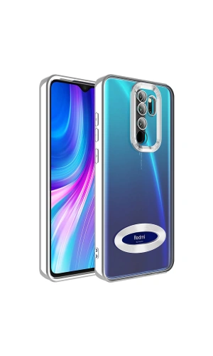 Xiaomi Redmi Note 8 Pro Kılıf Kamera Korumalı Logo Gösteren Zore Omega Kapak