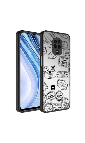 Xiaomi Redmi Note 9S Kılıf Aynalı Desenli Kamera Korumalı Parlak Zore Mirror Kapak