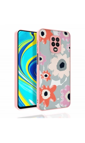 Xiaomi Redmi Note 9S Kılıf Desenli Kamera Korumalı Parlak Zore Nora Kapak