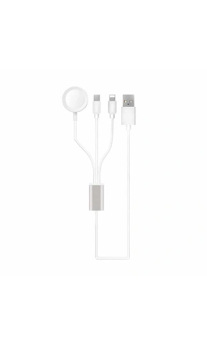 Zore Akıllı Saat 3 in 1 Lightning-Type-C-Wireless USB Şarj Kablosu