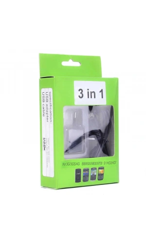 Zore Black Berry 3 in 1 Şarj Seti