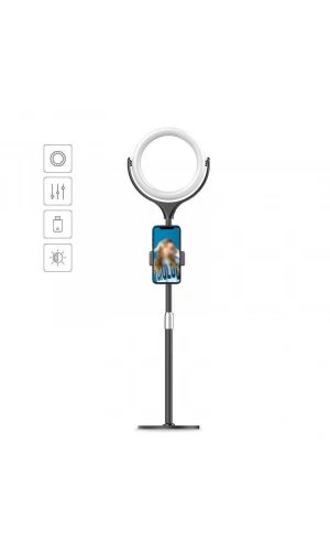 Zore F-537 30 Cm Işıklı Telefon Tutucu Ring Light
