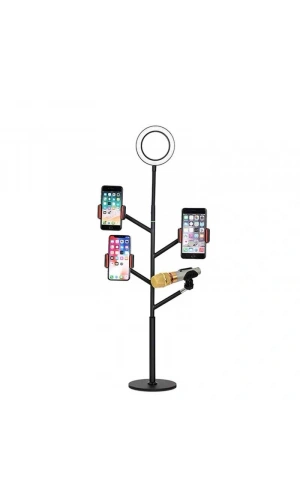 Zore Professional Live Stream Işıklı Telefon Tutucu Ring Light