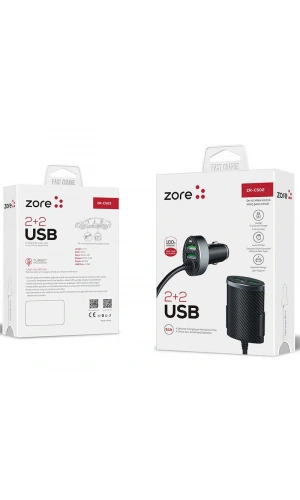 Zore ZR-C502 2+2 Araç Şarj Seti