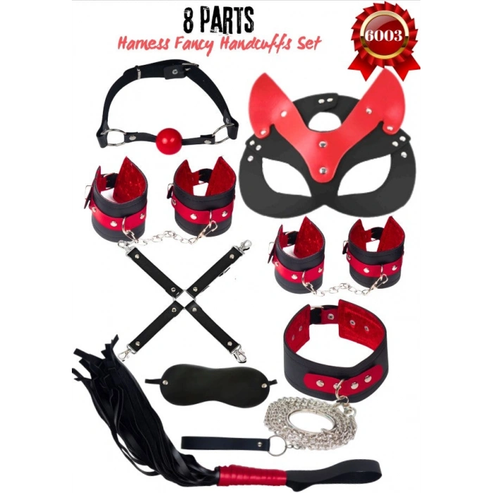 Aksesuar seti (Kırmızı-Siyah 8 Parça Harness Set)