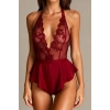 Lunessia Vivienne Bordo Dantel Bodysuit