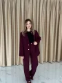 Bordo Blazzer Ceket & Pantolon Takım