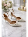Beyaz Saten Gelin Ayakkabısı