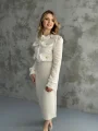 Kalem Etek ve Ceket Krem Tüvit Takım