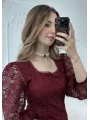 Özel Tasarım Bordo Choker