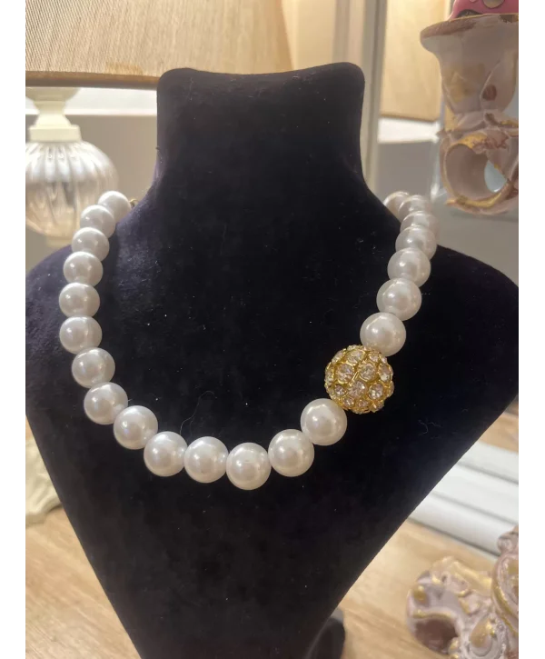 Gold detay inci kolye