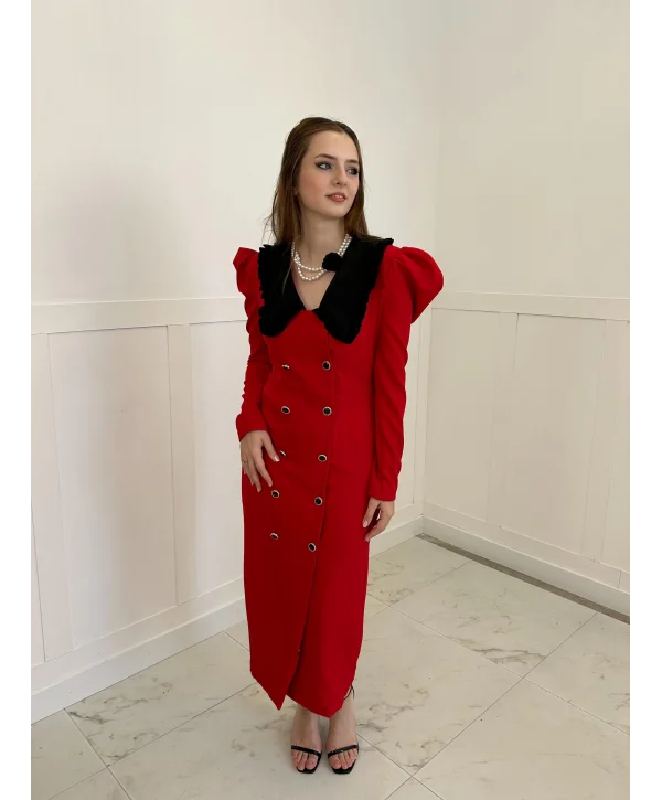 Polina Kırmızı Elbise