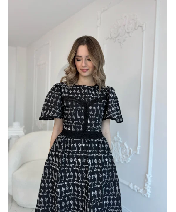 Fiona Fisto Siyah Elbise