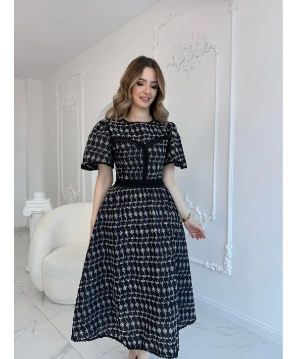 Fiona Fisto Siyah Elbise