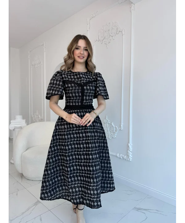 Fiona Fisto Siyah Elbise