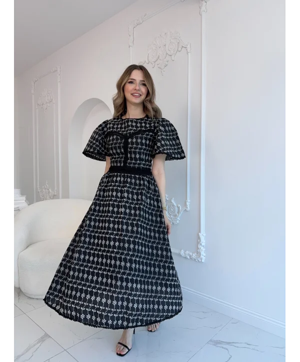 Fiona Fisto Siyah Elbise