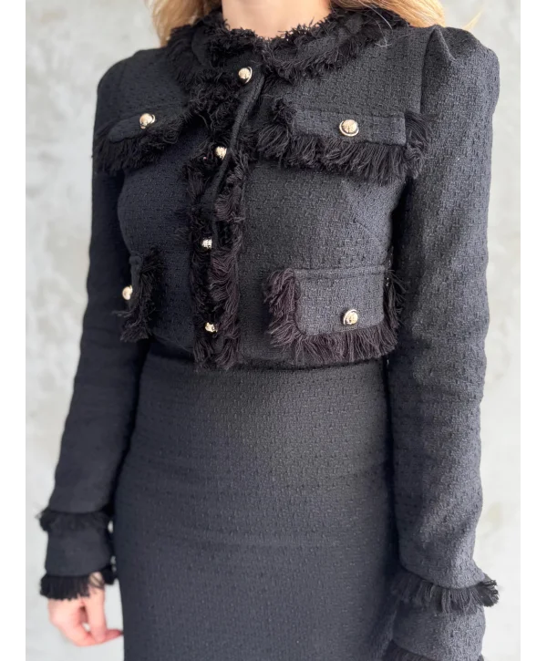 Kalem Etek ve Ceket Siyah Tüvit Takım