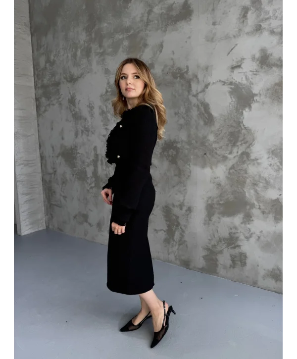 Kalem Etek ve Ceket Siyah Tüvit Takım