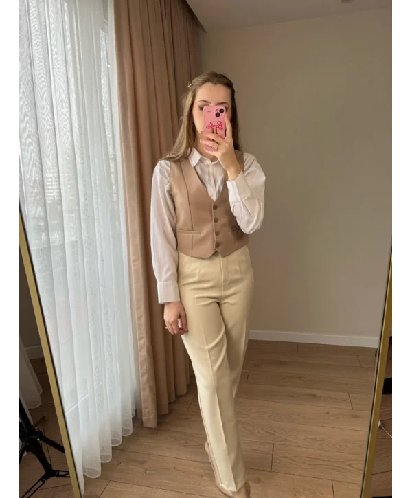 Krem Pensli Pantolon