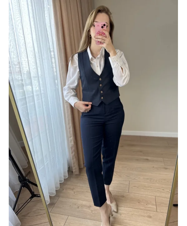 Lacivert Pensli Pantolon