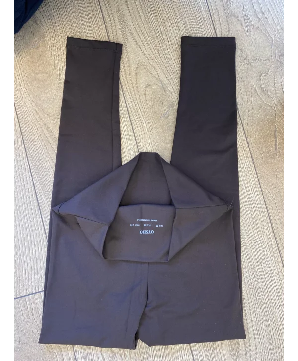 OYSH KOYU KAHVE PREMİUM MODAL KUMAŞ YÜKSEK BEL TAYT