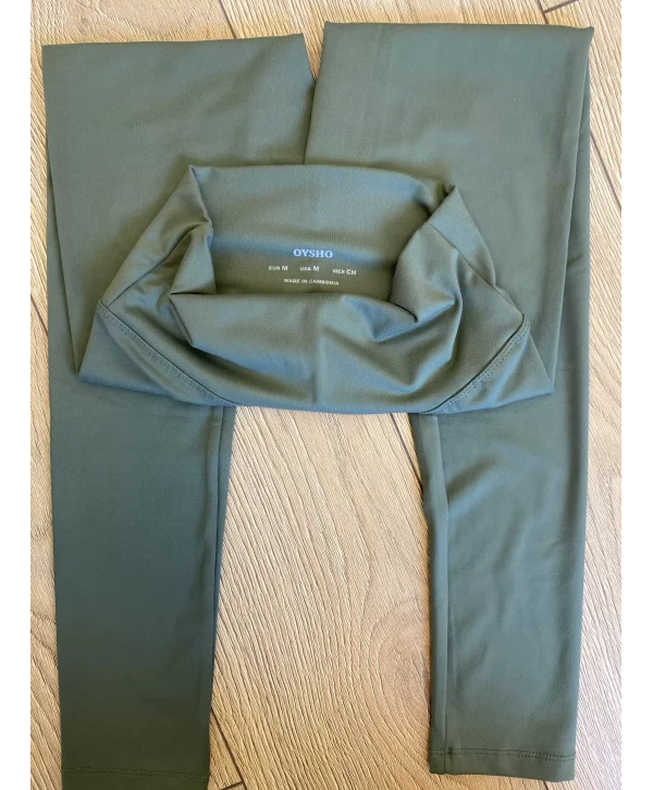 OYSH YEŞİL PREMİUM MODAL KUMAŞ YÜKSEK BEL TAYT