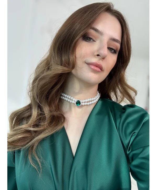Özel Tasarım Zümrüt choker