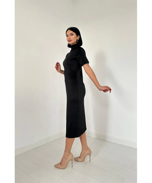 Siyah Balıkçı Yaka Oysh Elbise