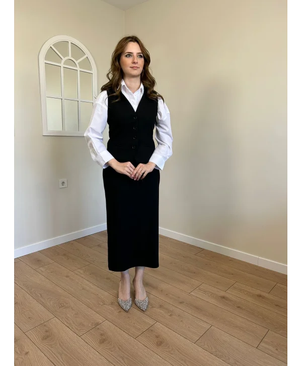 Siyah Yelek Etek Takım
