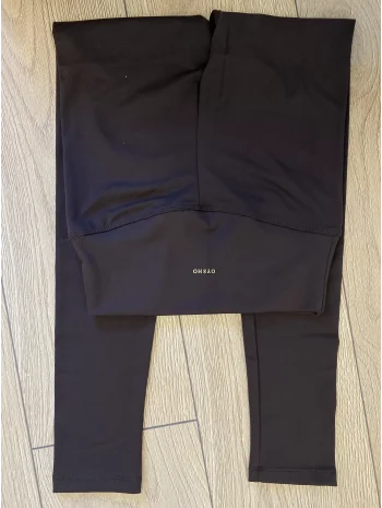 OYSH KOYU KAHVE PREMİUM MODAL KUMAŞ YÜKSEK BEL TAYT