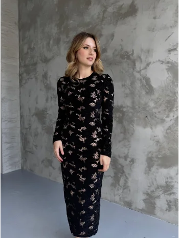 Özel Tasarım Dantel Midi Boy Elbise